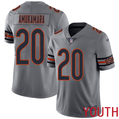 Chicago Bears Limited Silver Youth Prince Amukamara Jersey NFL Football #20 Inverted Legend